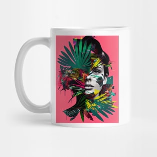 Modern woman in pop-art style portait Mug